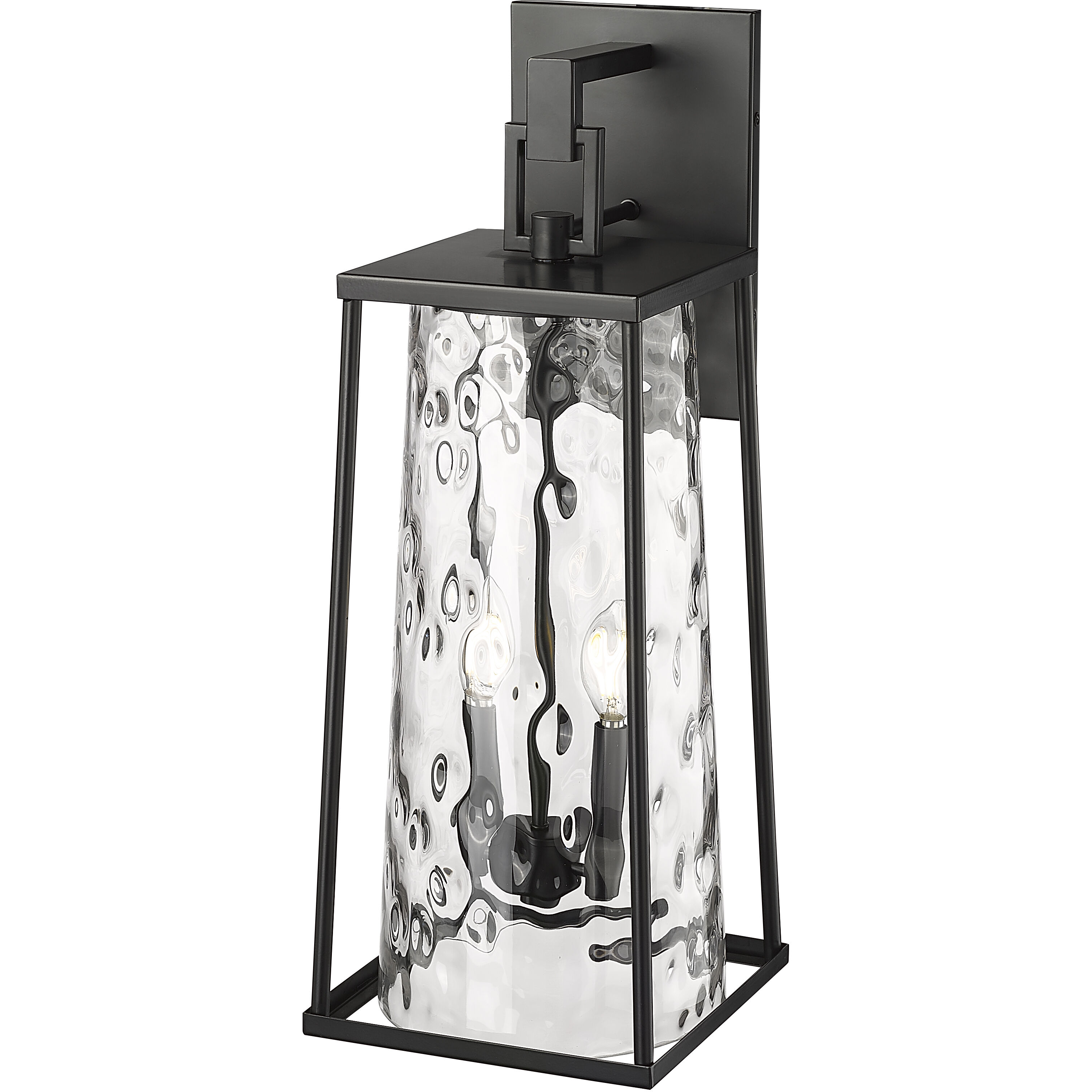 Dutton 2 Light 23.5 inch Powder Coated Black Outdoor Wall Sconce